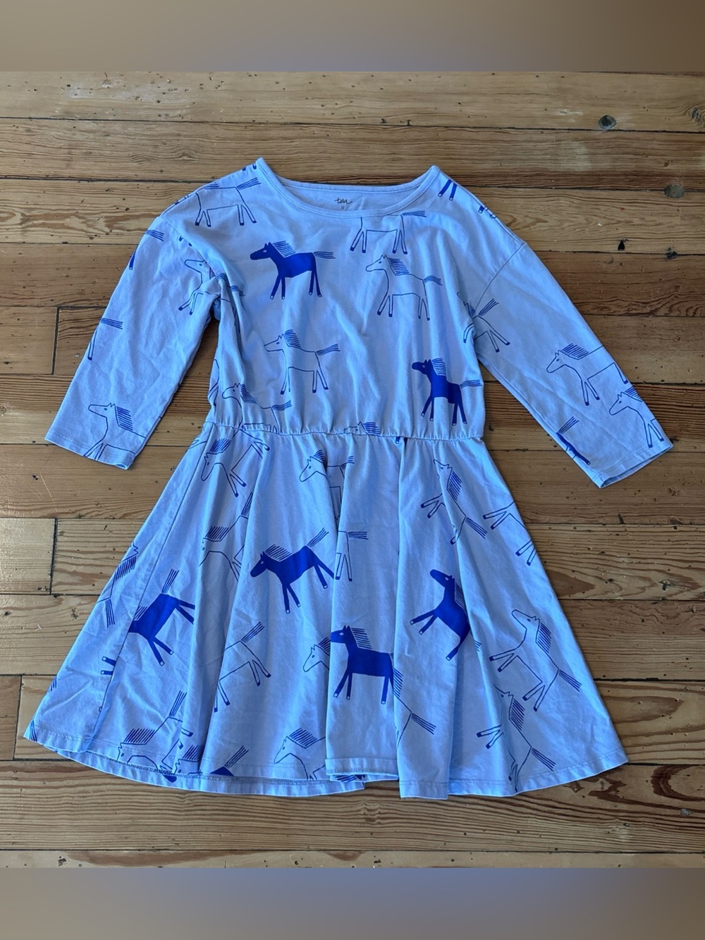 Tea Collection, Girls size 12 Horse dress! 100% cotton Purple